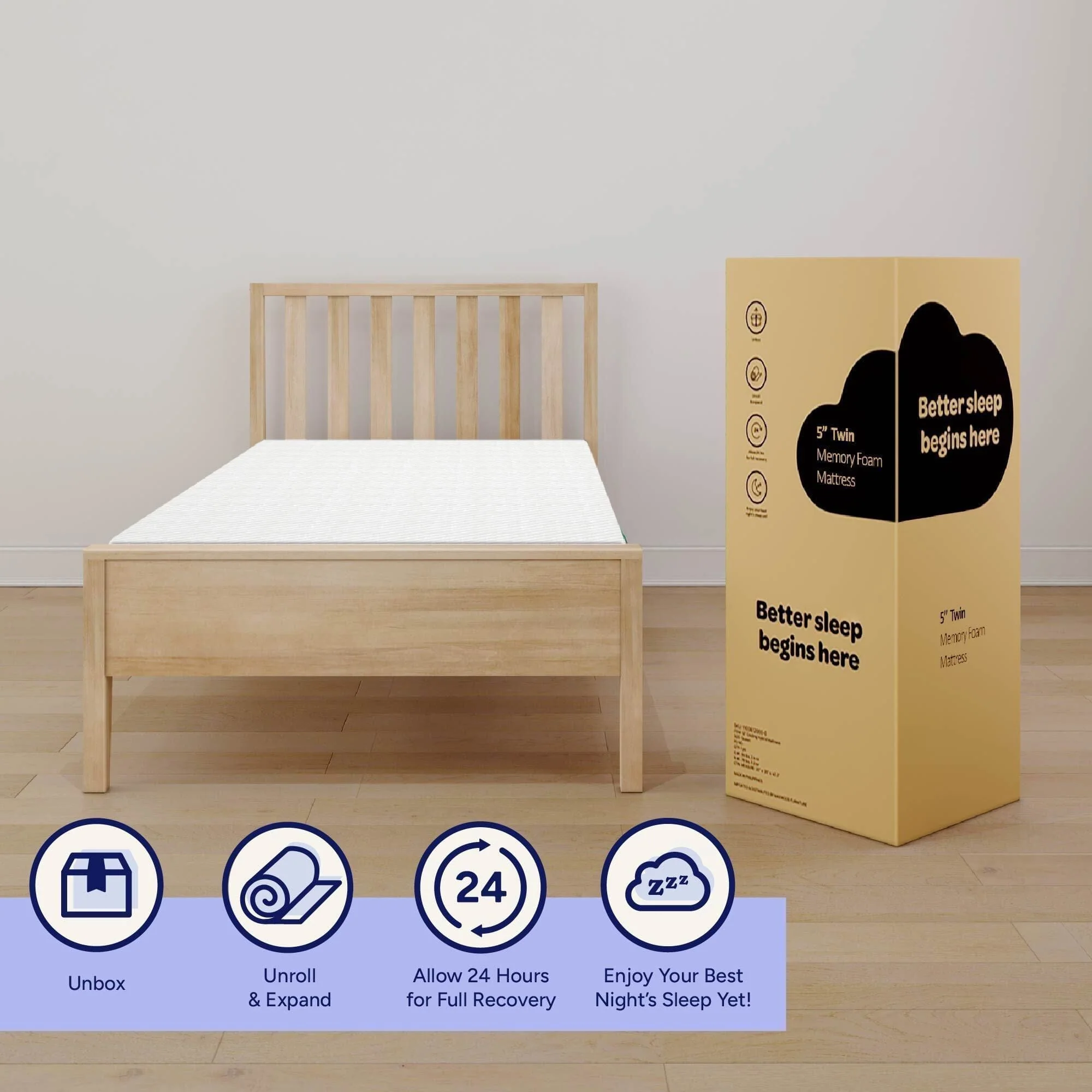 5-Inch Twin & Full Memory Foam Mattress Bundle - Image 13