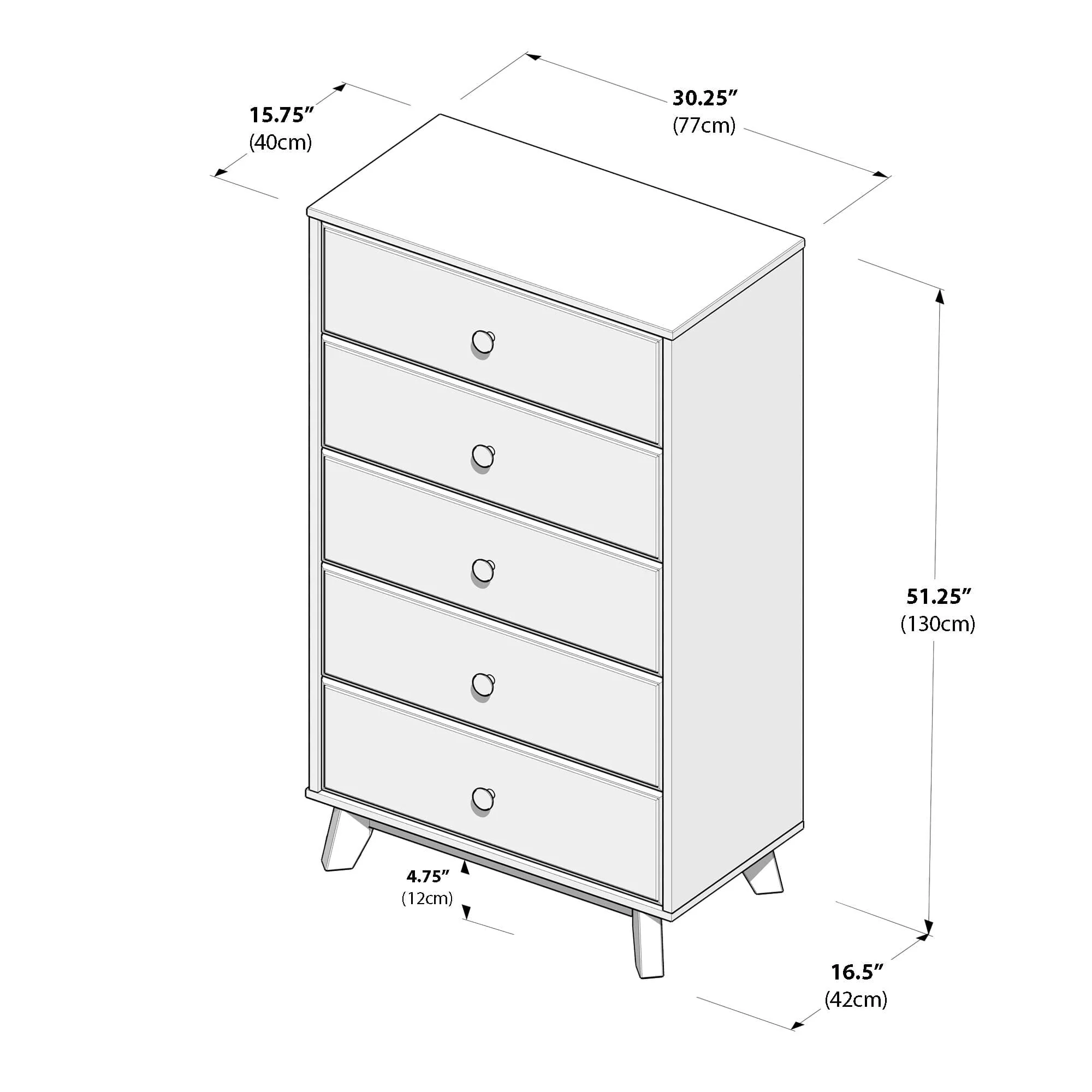Classic 5-Drawer Dresser - Image 42