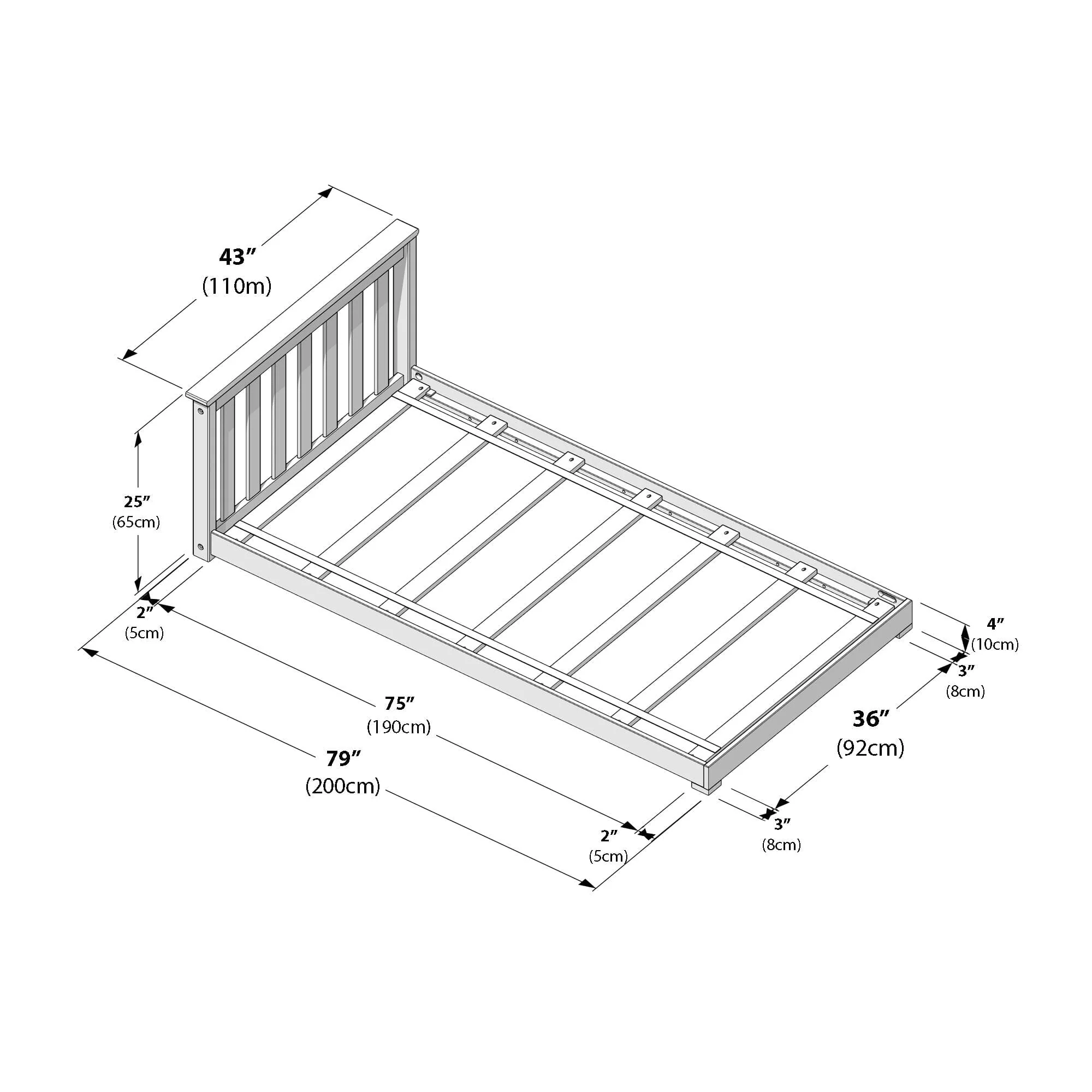 Classic Twin Floor Bed - Image 32