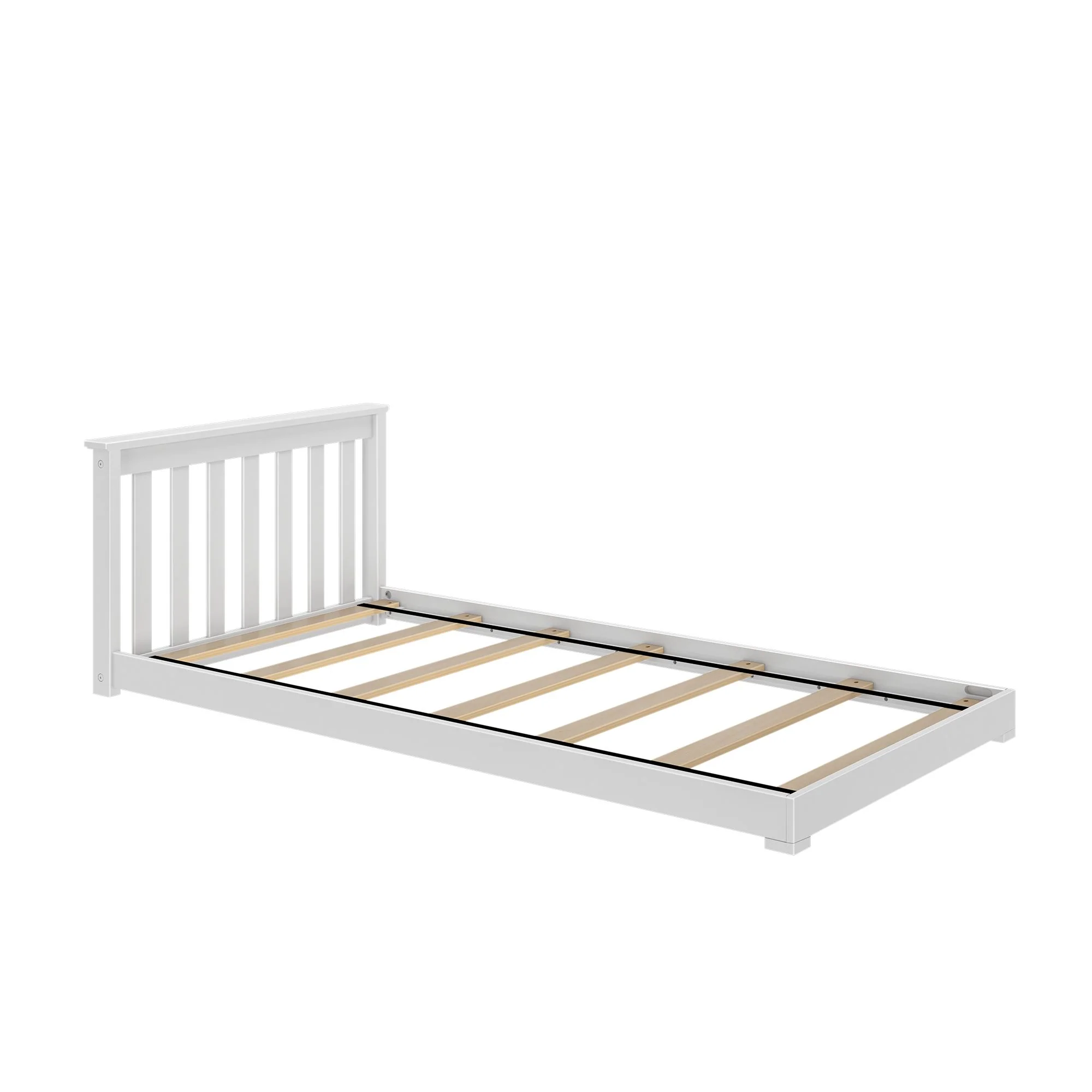 Classic Twin Floor Bed With Two Backrests - Image 11