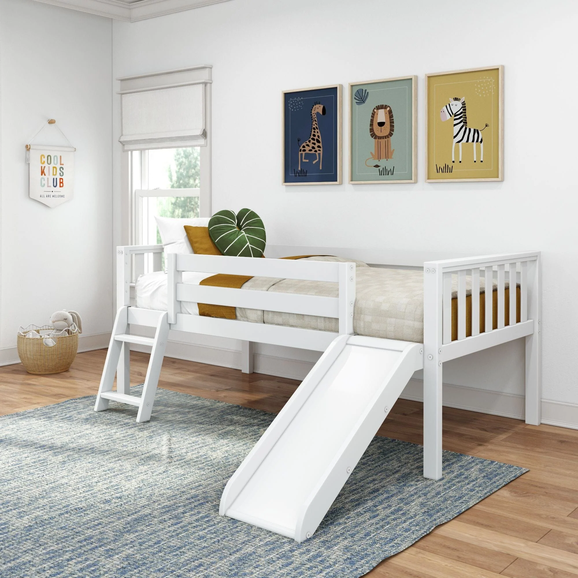 Soren Ultra Low Loft Bed With Slide