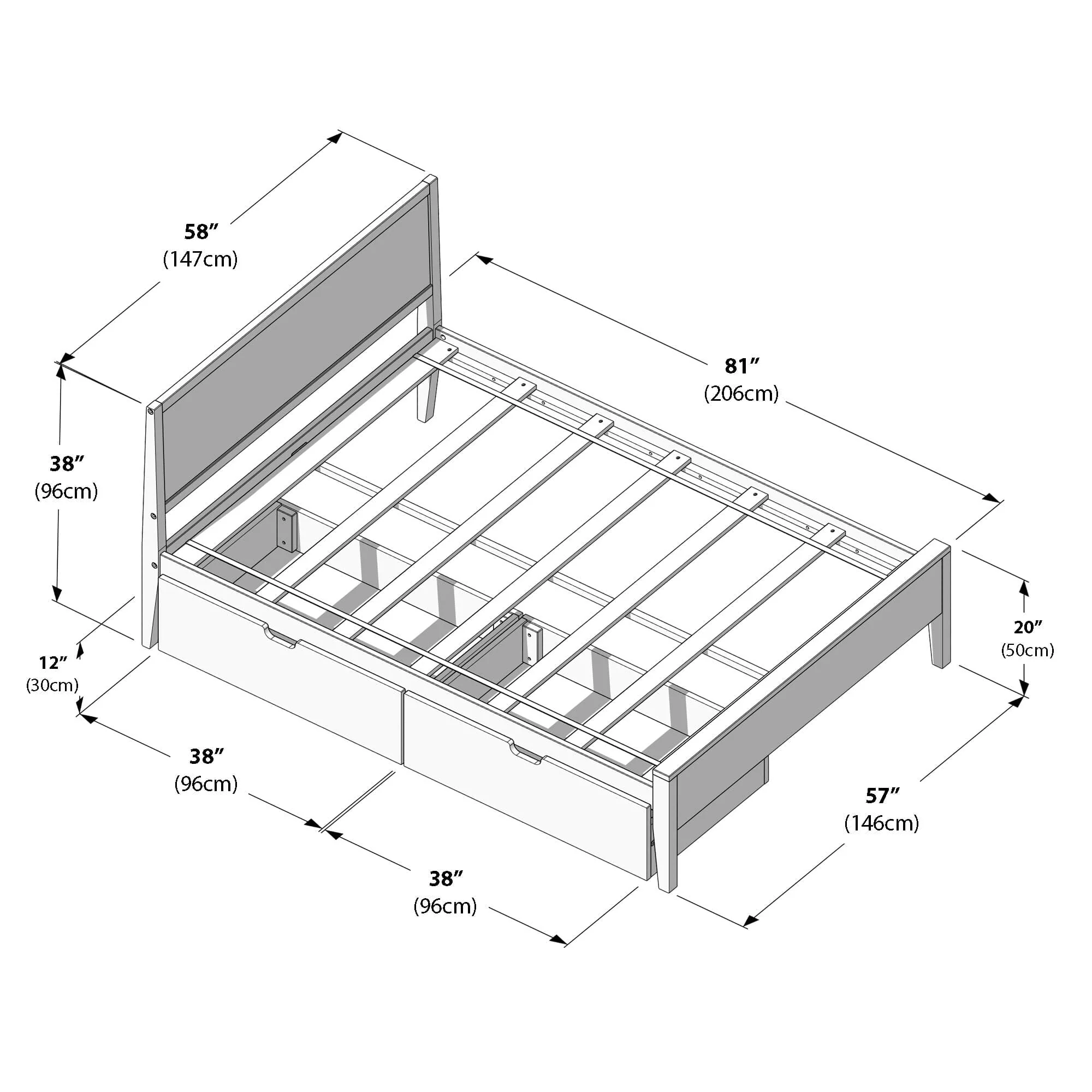 Full Panel Bed With Storage Drawers - Image 21