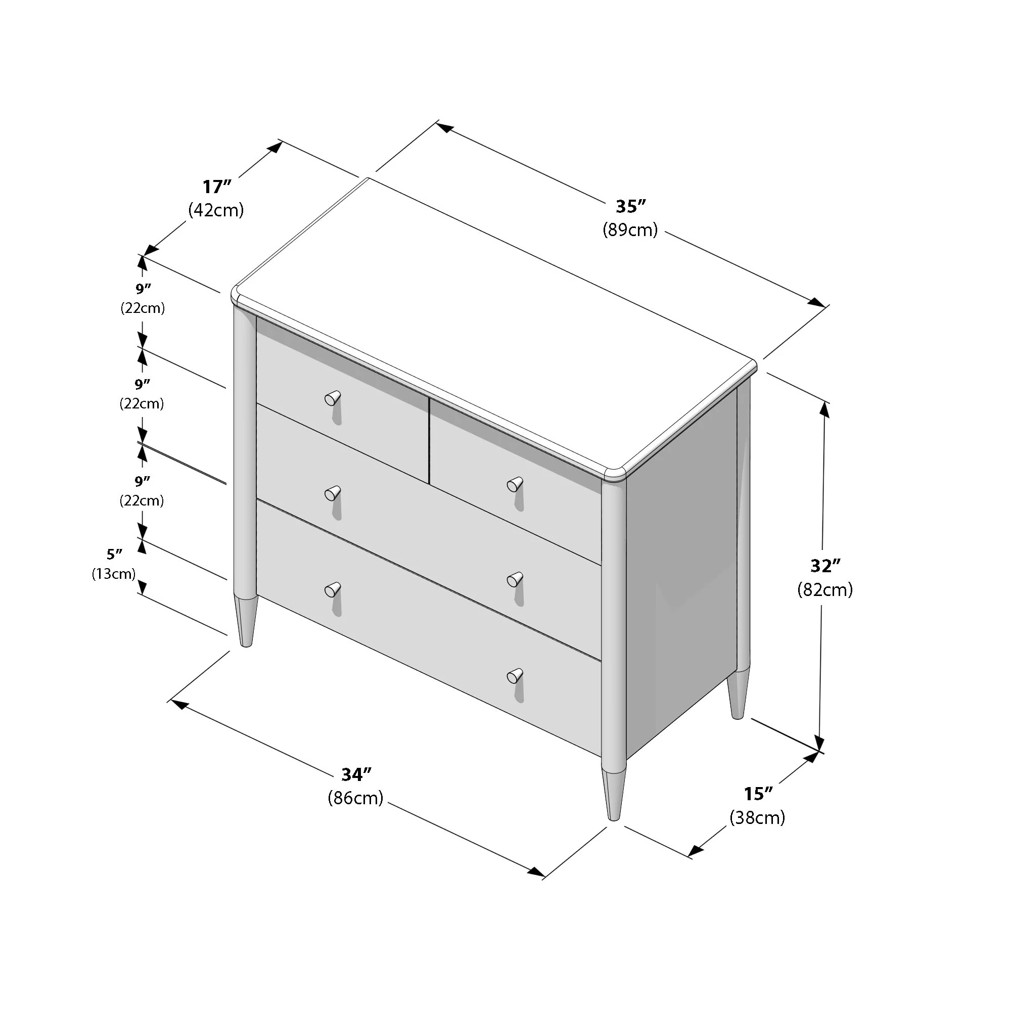 Hudson 4-Drawer Dresser - Image 24