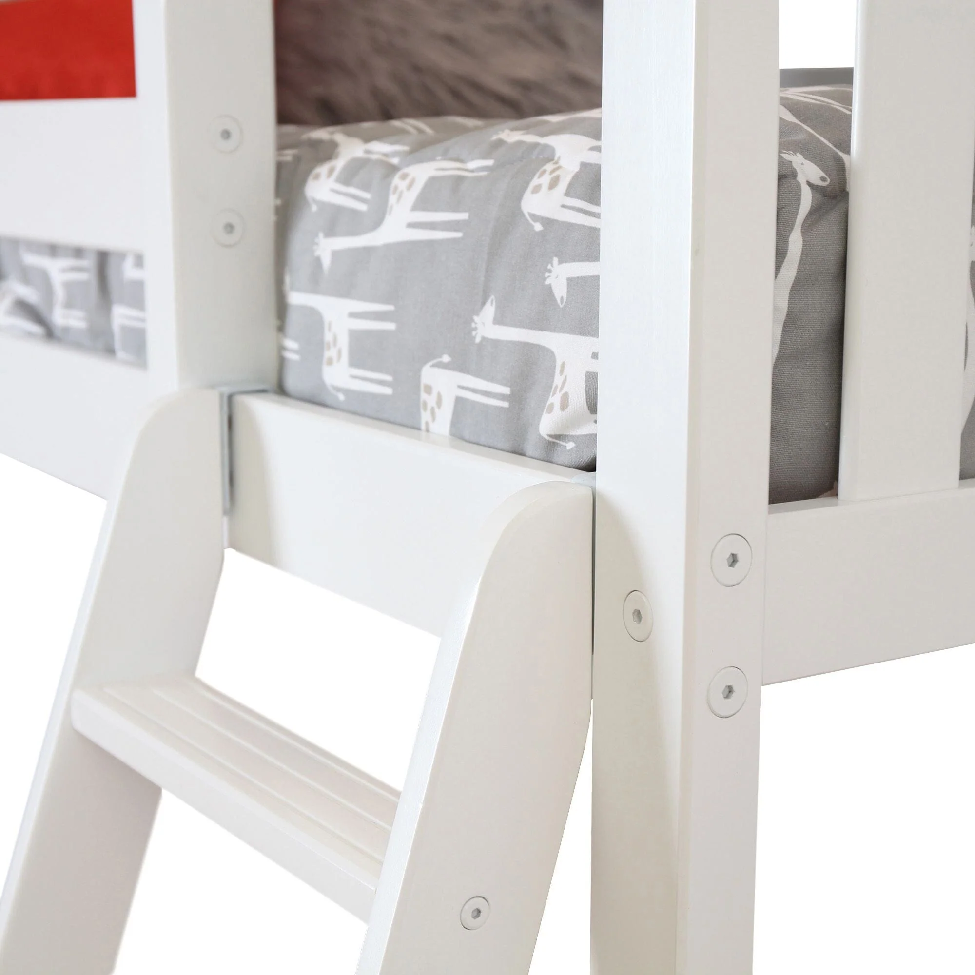 Twin Over Full L-Shaped Bunk Bed With Bookcase & Desk - Image 11
