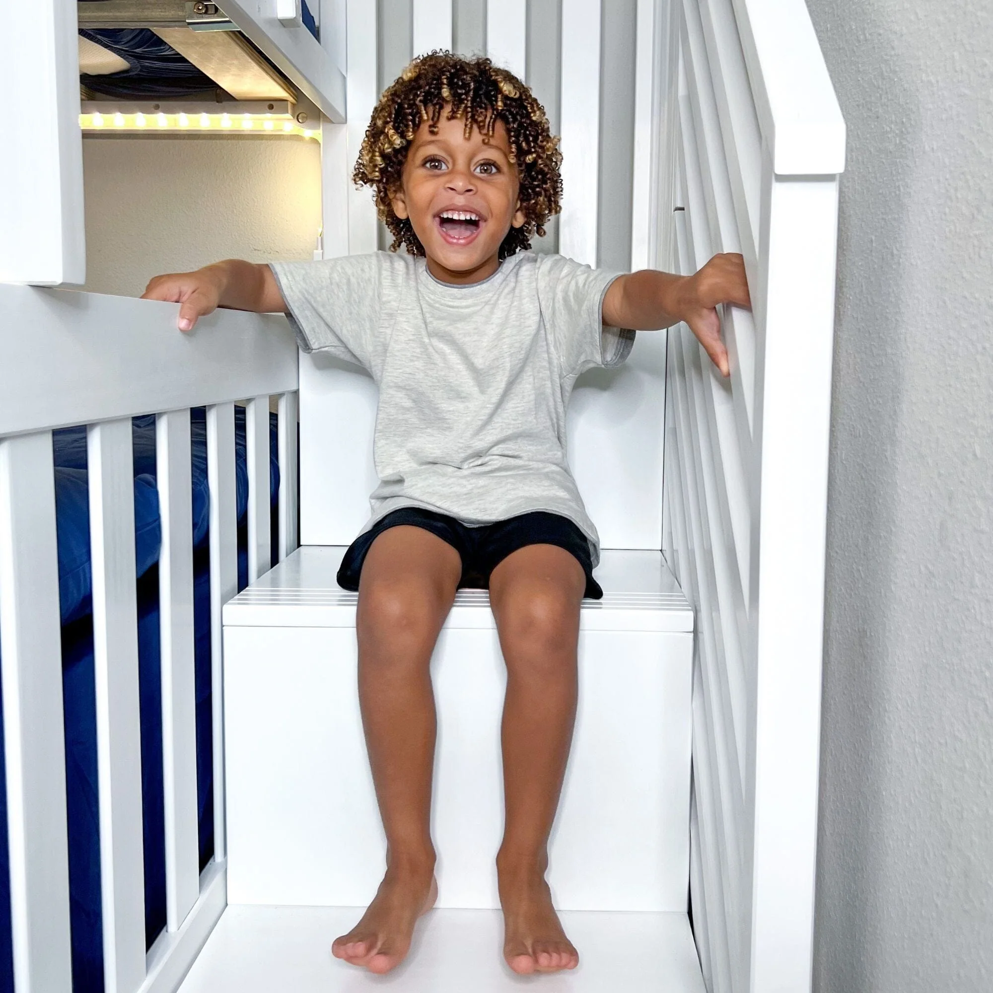 Twin Over Full Bunk Bed With Stairs - Image 20