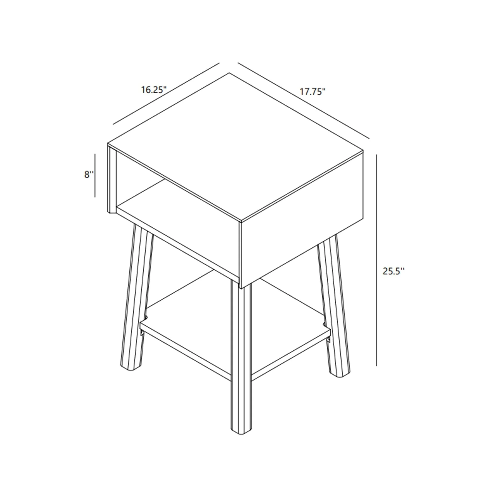 Mid-Century Modern Cubby Nightstand - Image 25