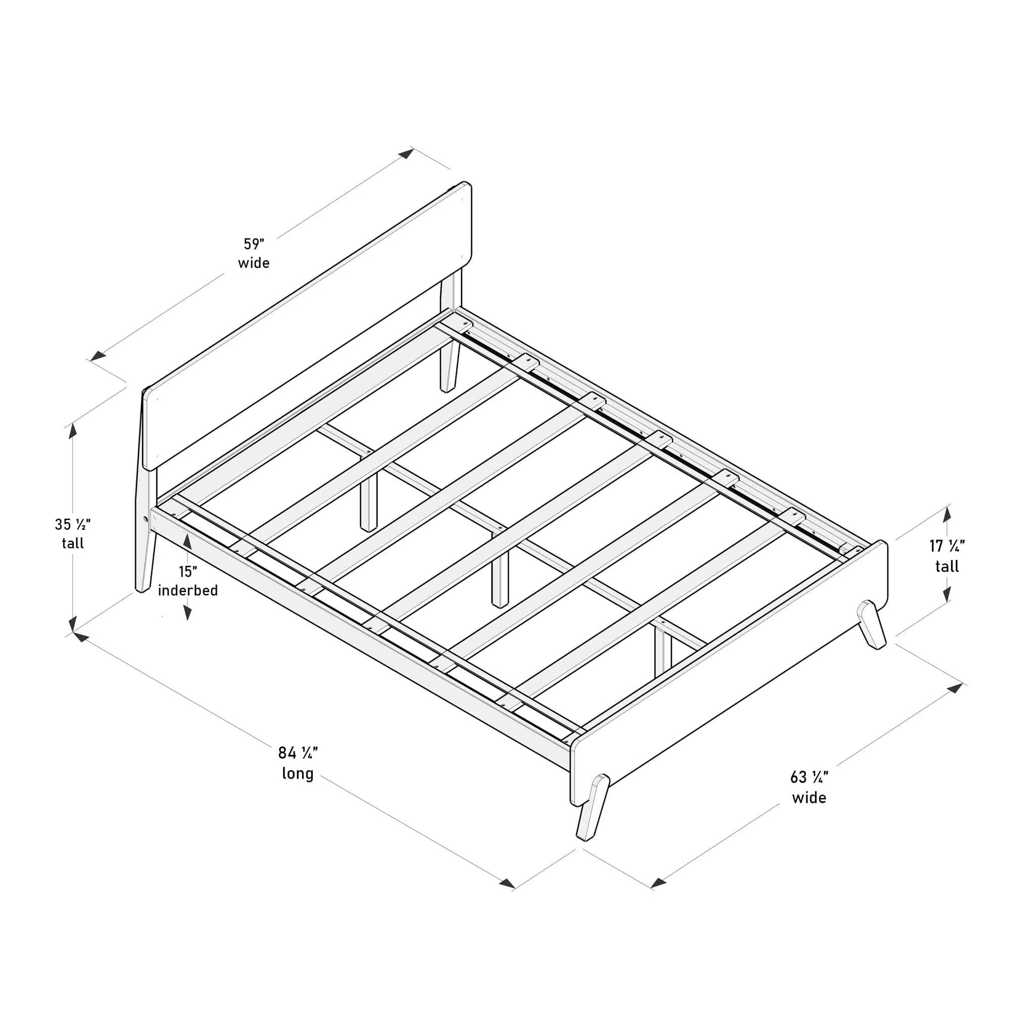 Mid-Century Modern Queen Bed - Image 32