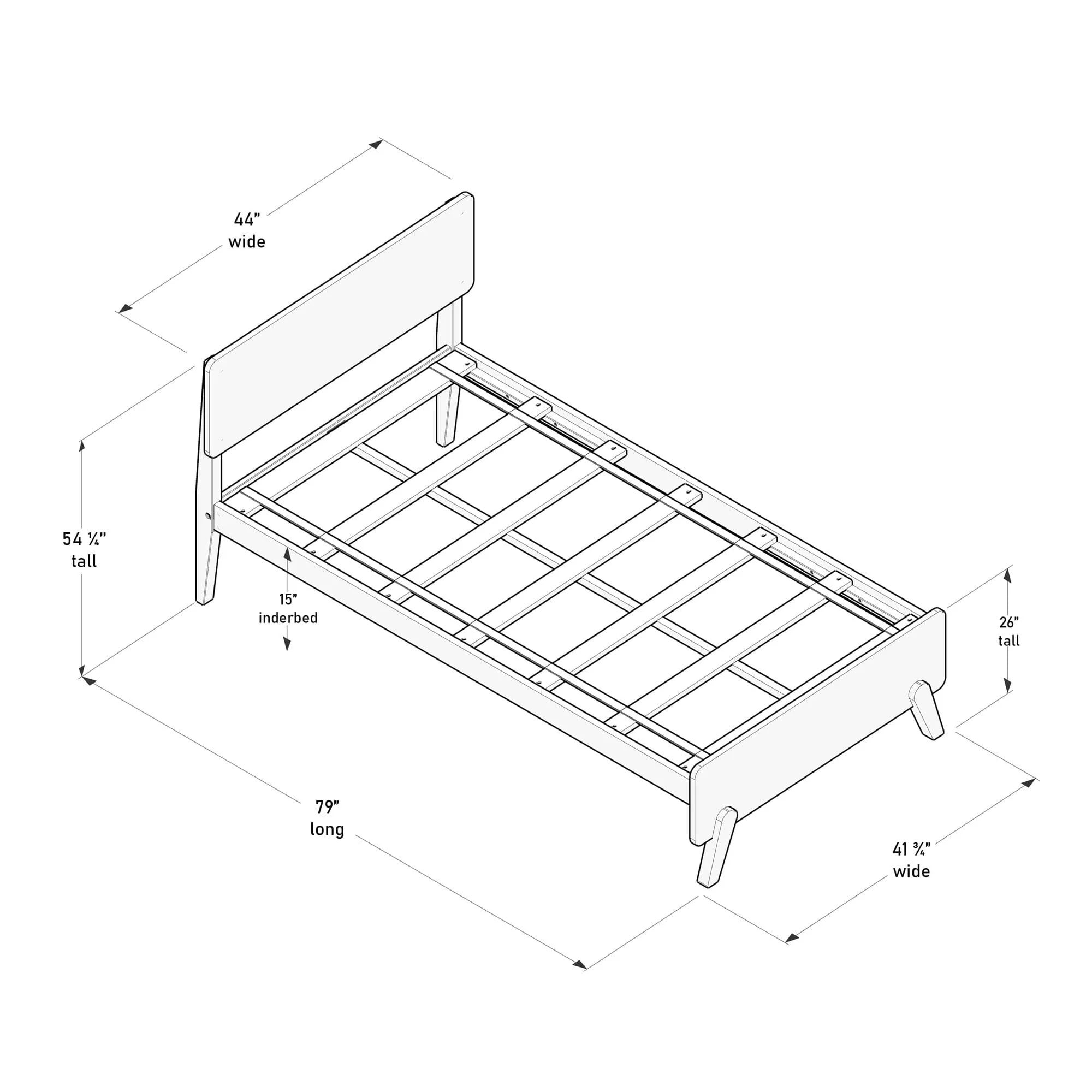 Mid-Century Modern Twin Bed - Image 33