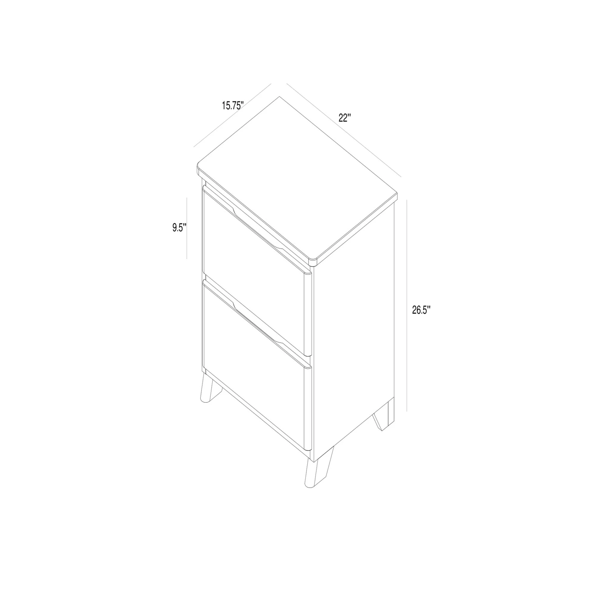 Modern Farmhouse 2-Drawer Nightstand - Image 31