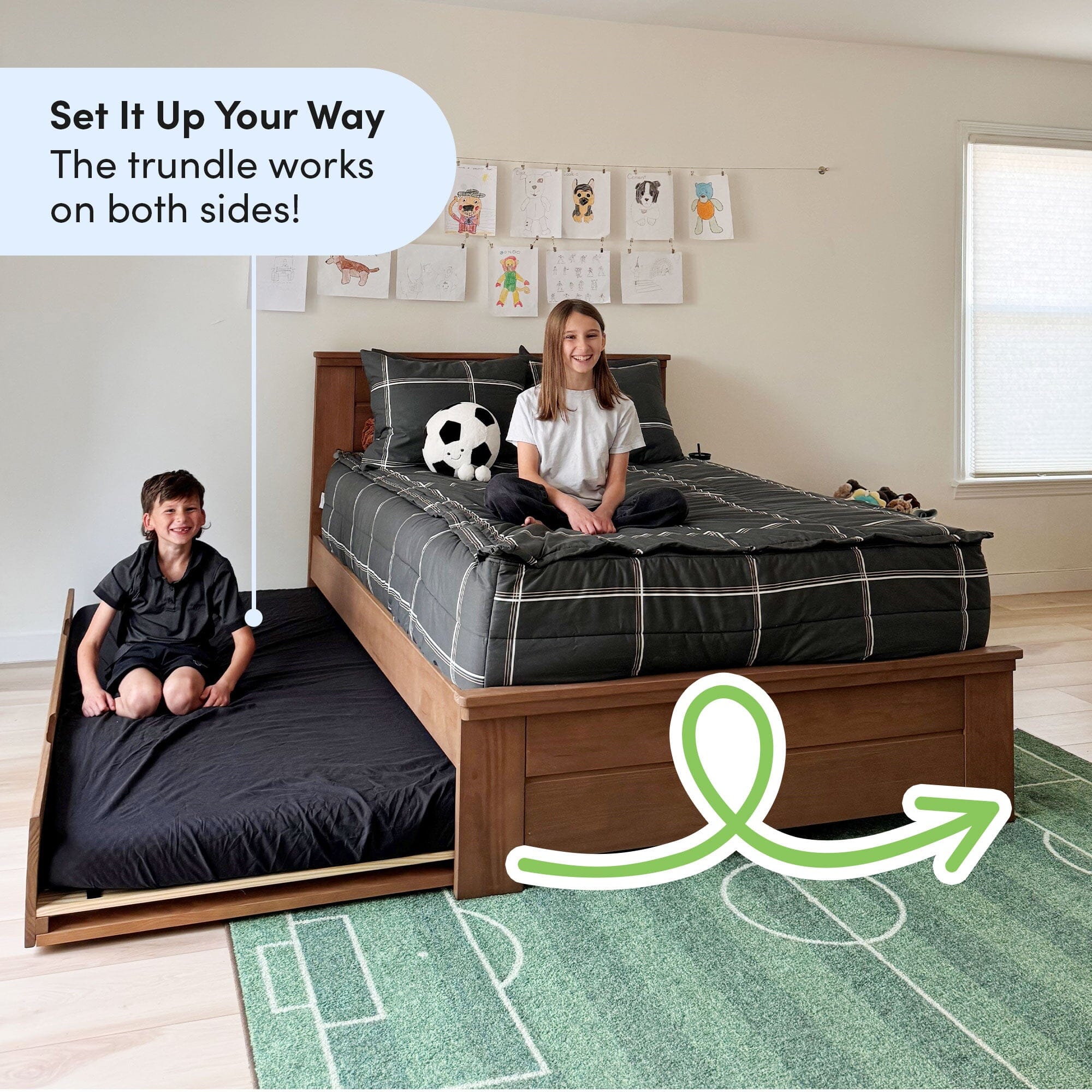 Modern Farmhouse Full Panel Bed With Trundle - Image 18