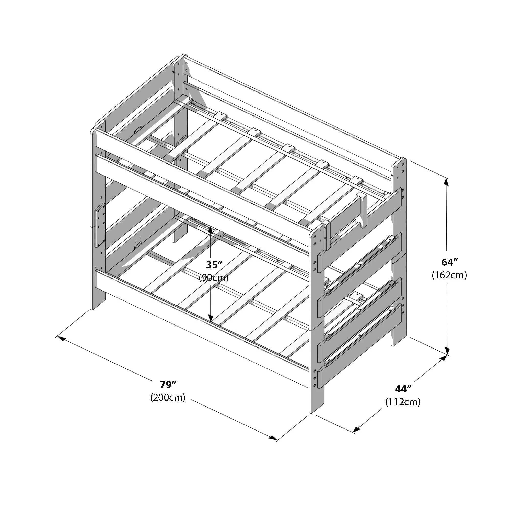 Modern Farmhouse Twin Over Twin Bunk Bed - Image 30