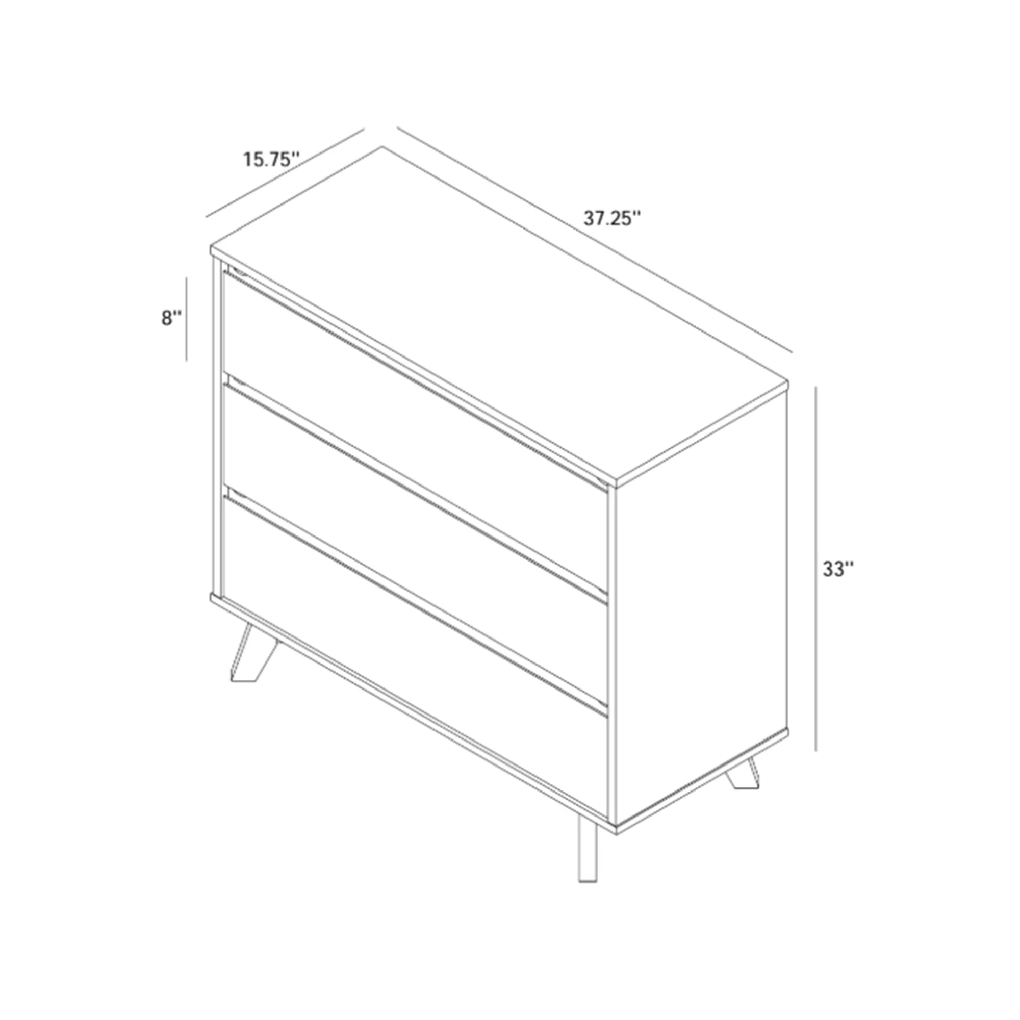 Scandinavian 3-Drawer Dresser - Image 42