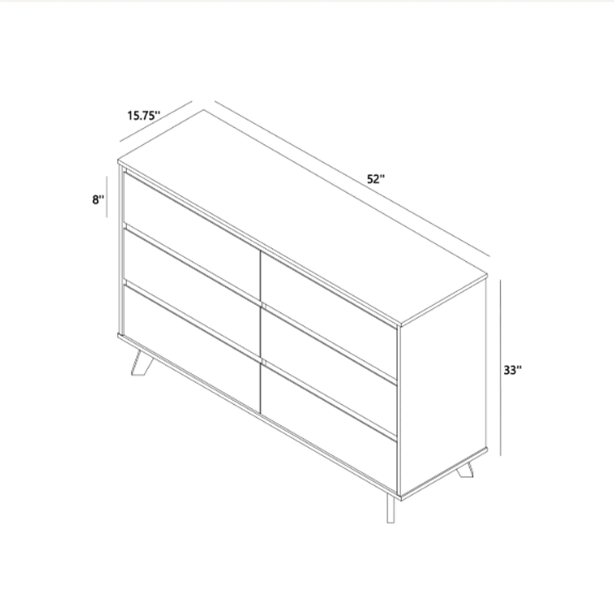 Scandinavian 6-Drawer Dresser - Image 51