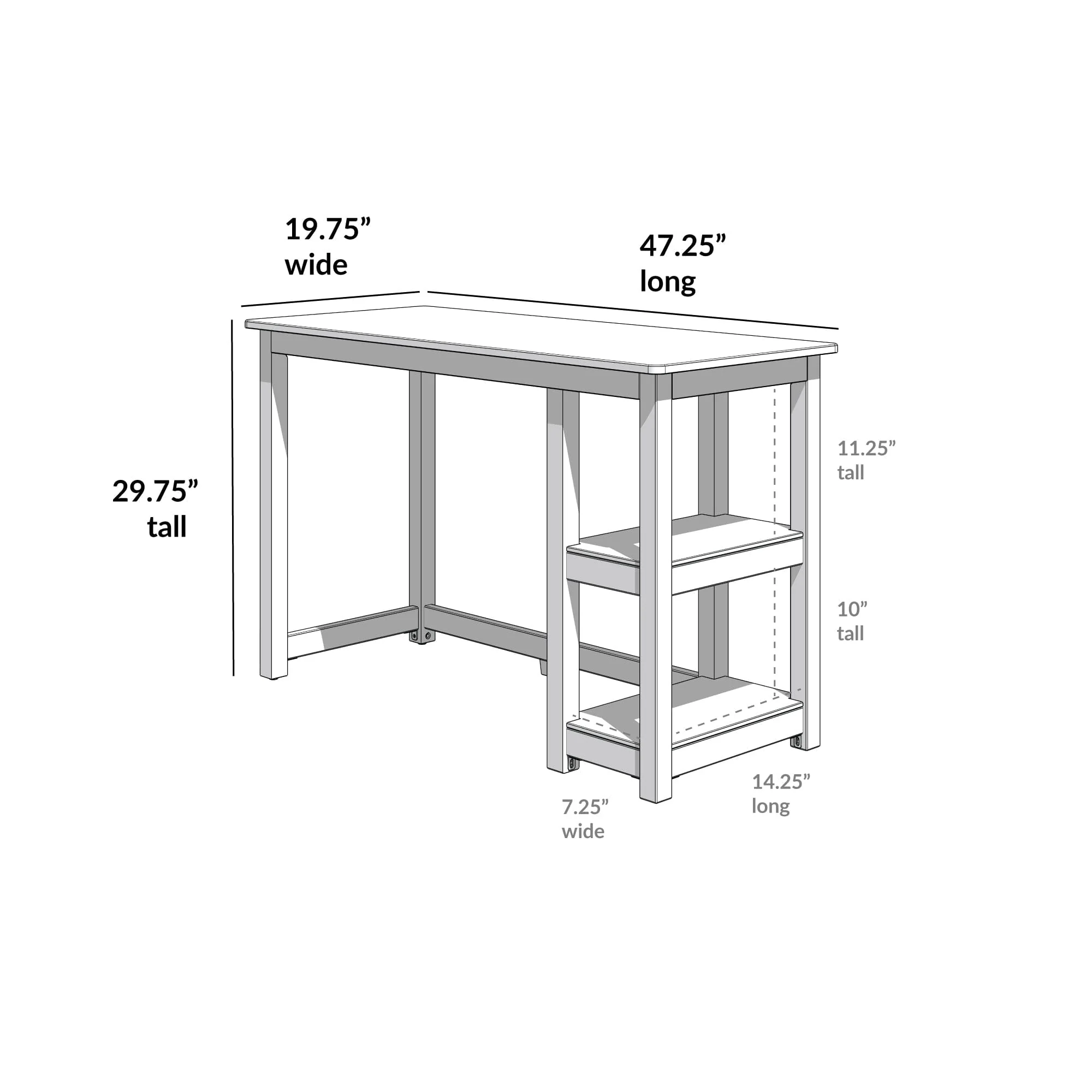 Desk with Shelves - Image 43