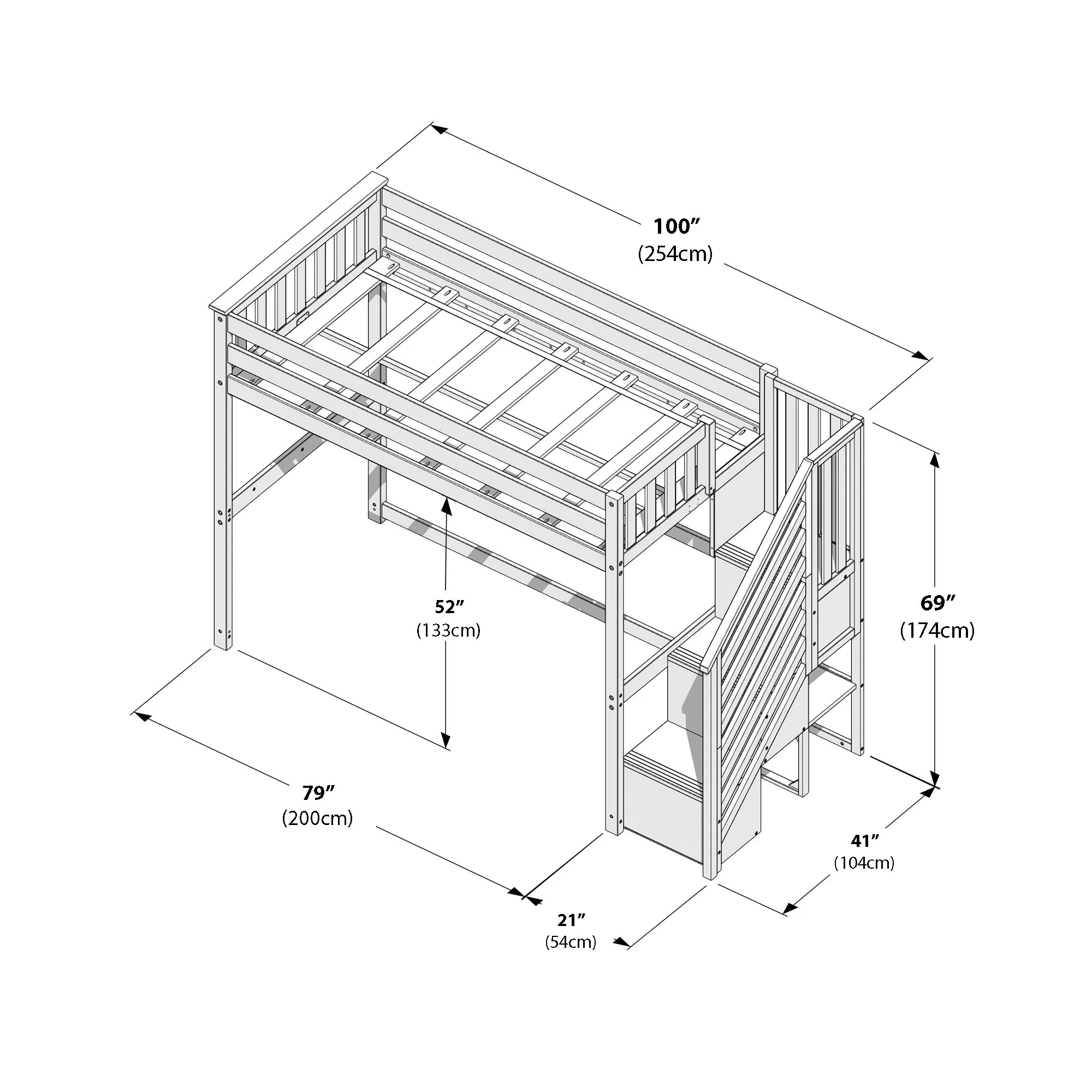 Twin Loft Bed With Stairs - Image 31