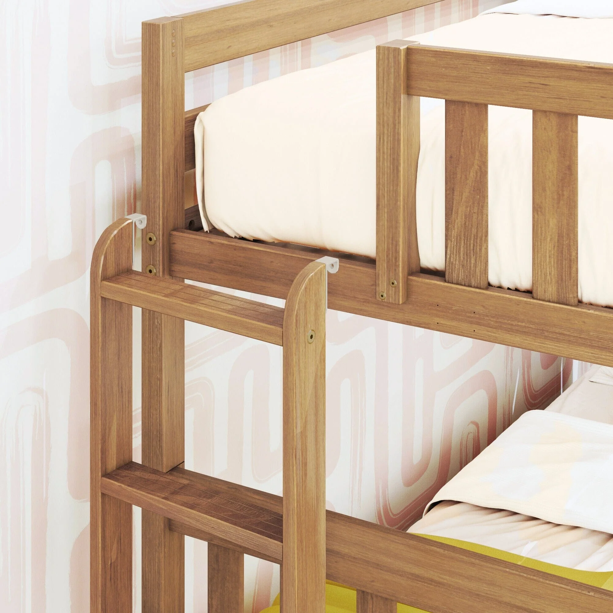 Twin Over Full Bunk Bed With Ladder on End - Image 19