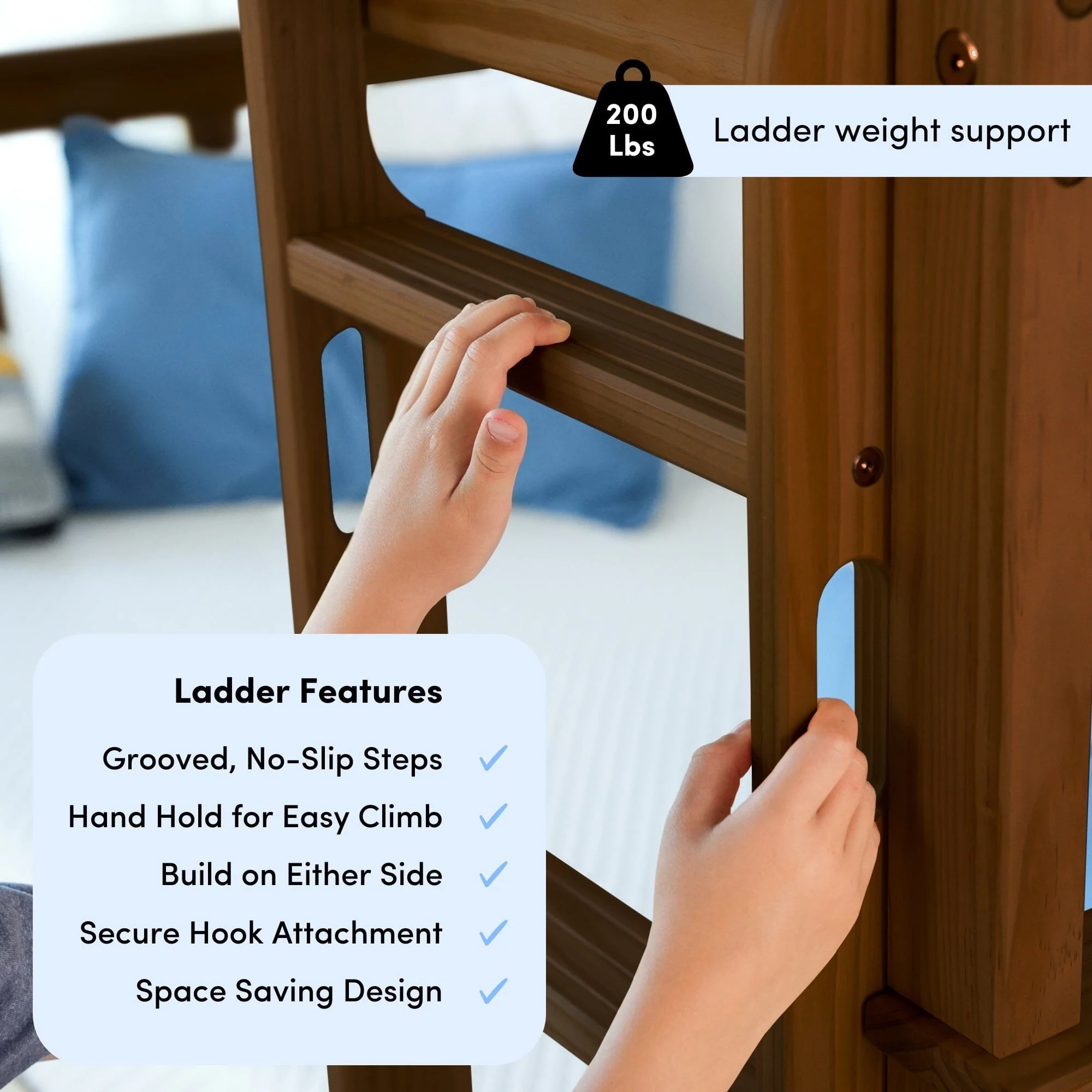Twin Over Twin Bunk Bed With Ladder on End - Image 29