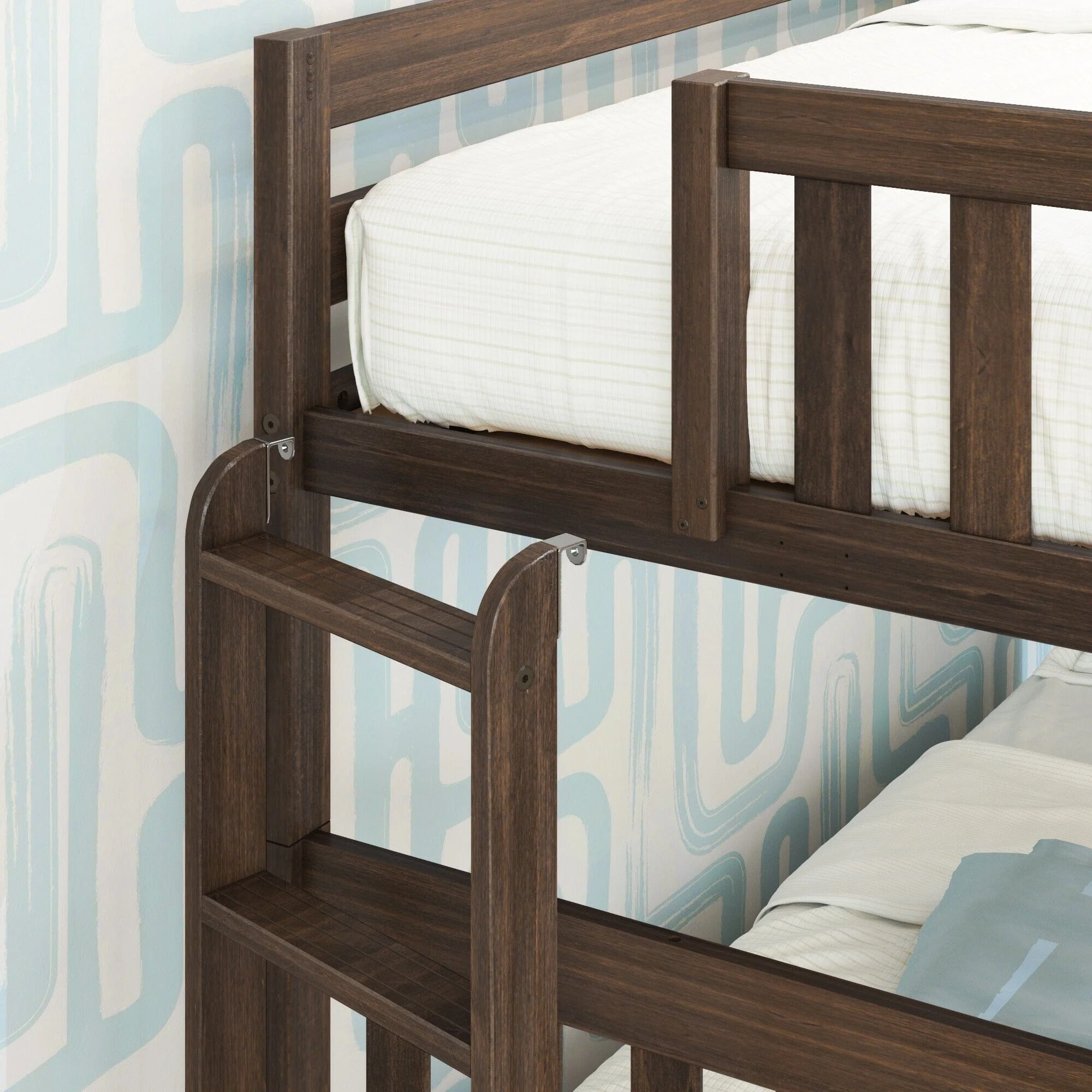 Twin Over Twin Bunk Bed With Trundle & Ladder on End - Image 20