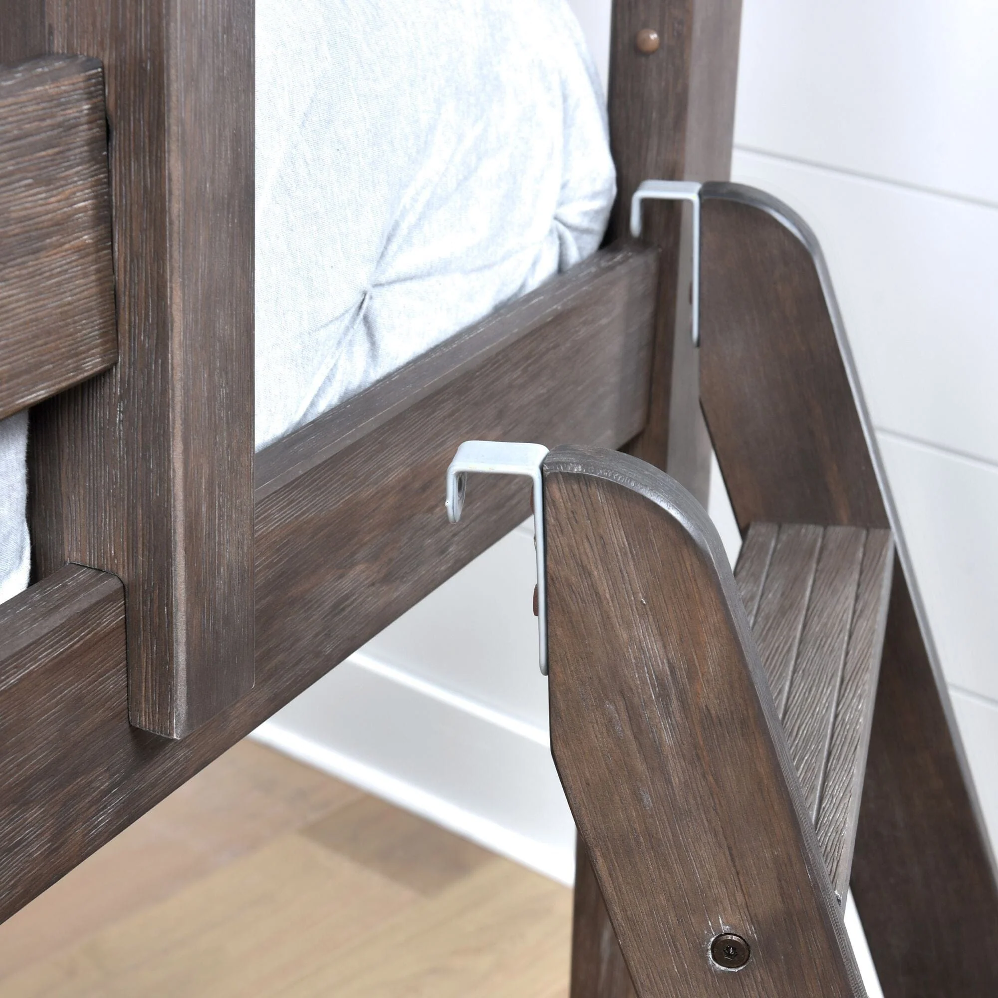 Twin Over Twin Low Bunk Bed With Curtain - Image 70