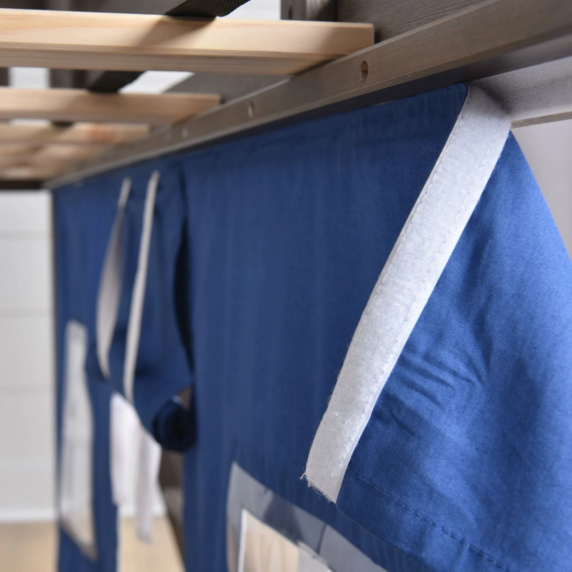 Twin Low Loft Bed With Curtain - Image 37