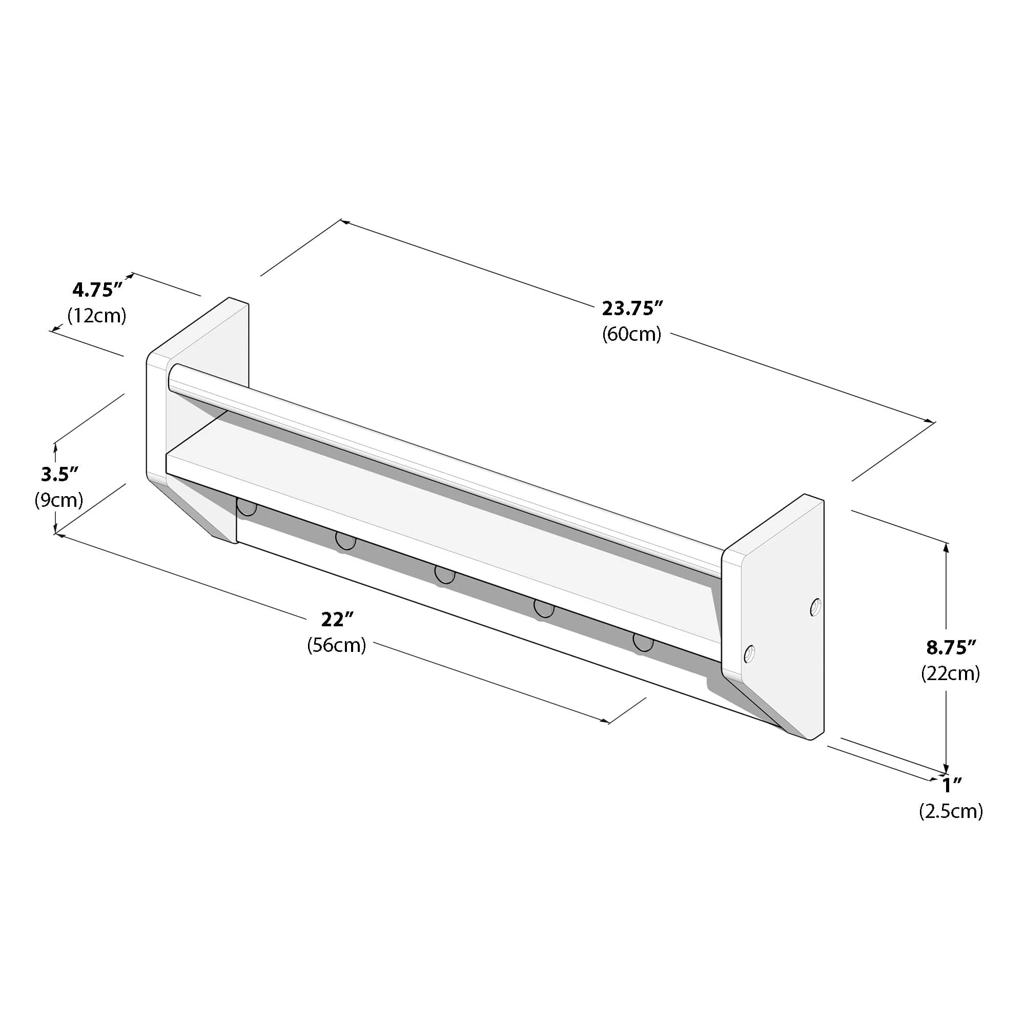 Wall Shelf With Pegs - Image 28