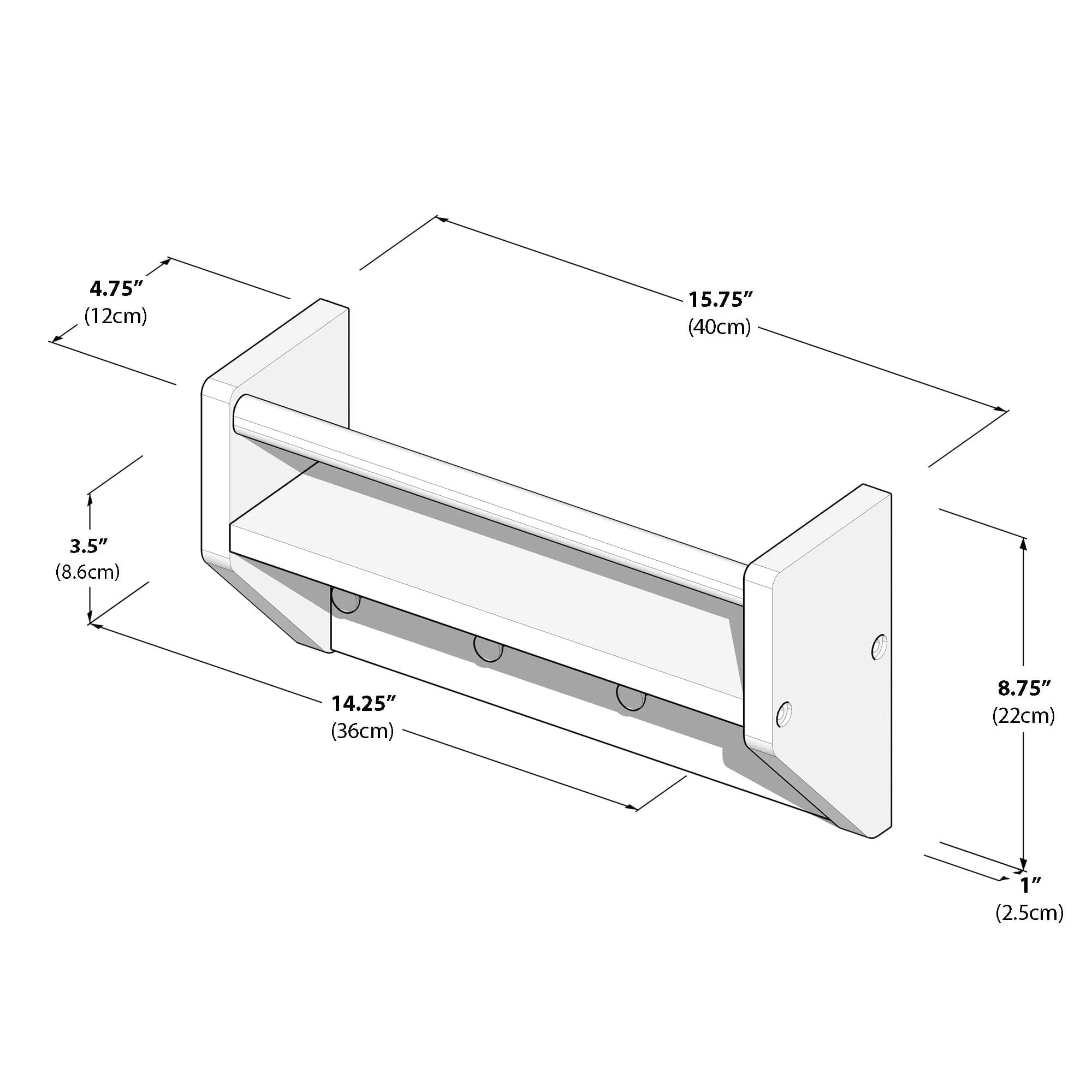Wall Shelf With Pegs - Image 31